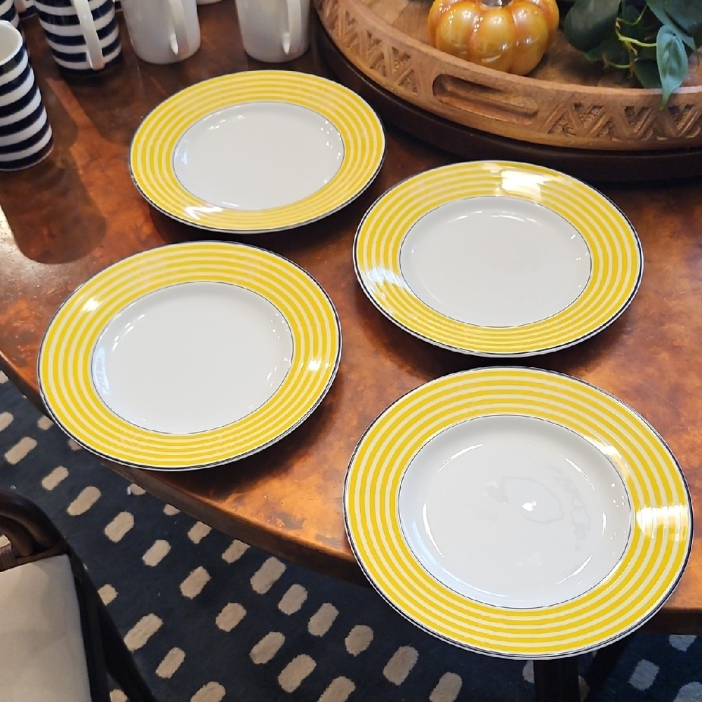 Kate Spade Sea Cliffs Stripe Luncheon/ Salad Plates